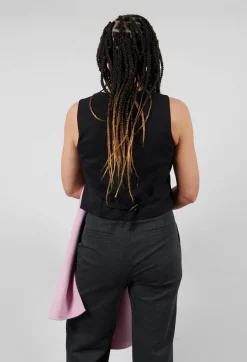 Twill Waistcoat in Black