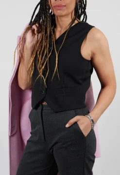 Twill Waistcoat in Black