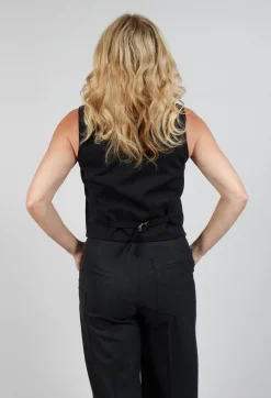 Twill Waistcoat in Black