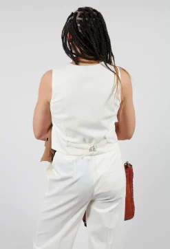 Twill Waistcoat in Cream