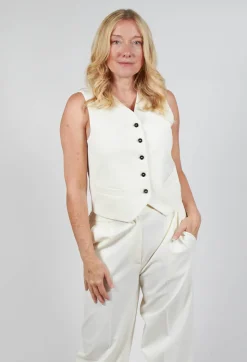 Twill Waistcoat in Cream