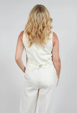 Twill Waistcoat in Cream