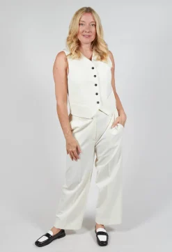 Twill Waistcoat in Cream