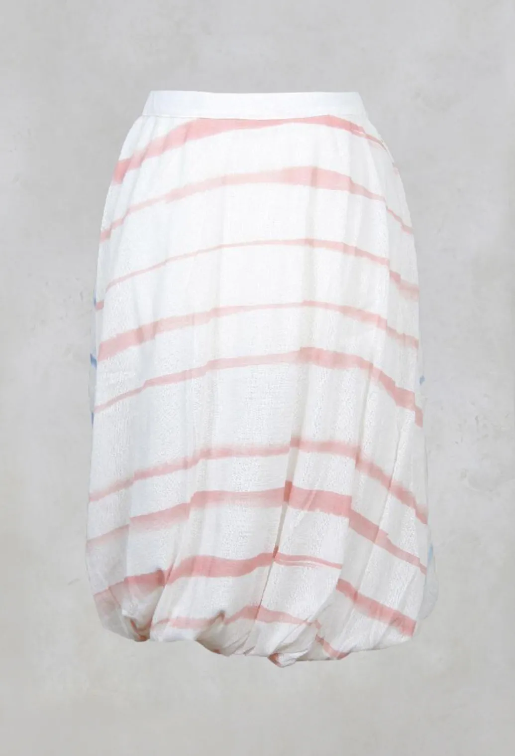 Twist Hem Skirt in Cornflower/Rose Stripe