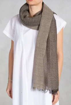 Two Toned Scarf in Grey/Brown