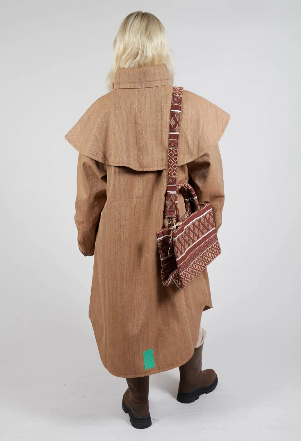 Tyfon Coat in Camel Tweed