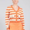 Umberta Cardigan in Orange Stripe