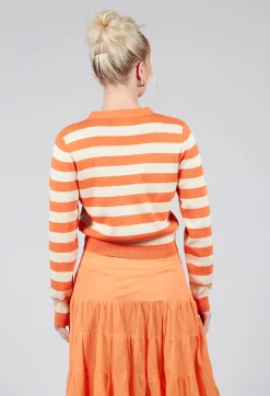 Umberta Cardigan in Orange Stripe