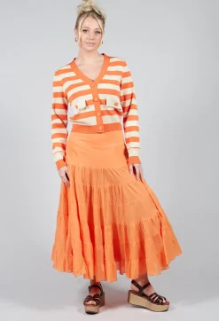 Umberta Cardigan in Orange Stripe