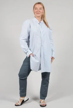 Unisex Charles Shirt in Blue Stripes