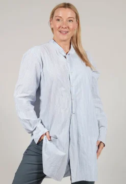 Unisex Charles Shirt in Blue Stripes