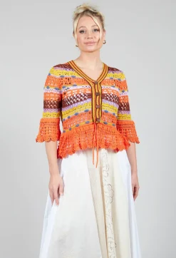 Uruguay Cardigan in Orange