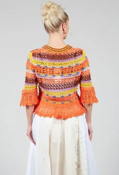 Uruguay Cardigan in Orange