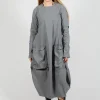 Utility Dress with Long Sleeves in Rock