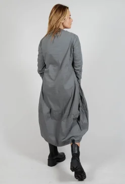 Utility Dress with Long Sleeves in Rock
