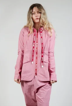Utility Jacket with Hood in Chili Check