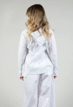 Utility Jacket with Hood in White