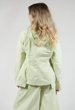 Utility Jacket with Hood in Sun Check