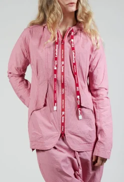 Utility Jacket with Hood in Chili Check