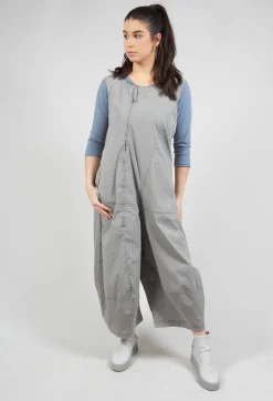 Utility Jumpsuit with Zip Detail in Olive Check