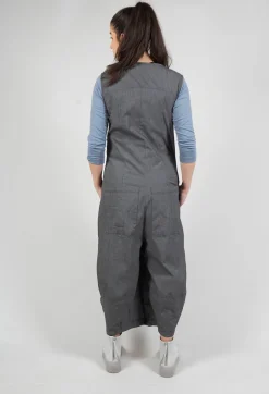 Utility Jumpsuit with Zip Detail in Black Check