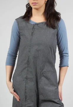 Utility Jumpsuit with Zip Detail in Black Check