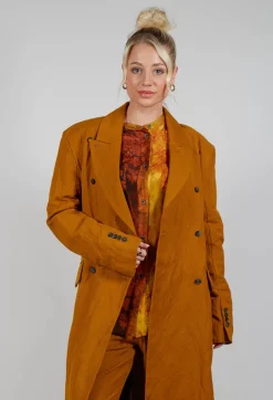 Utility Trench Coat in Tumeric