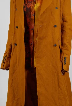 Utility Trench Coat in Tumeric