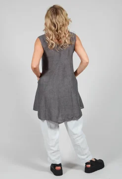 V Neck Tunic in Grey