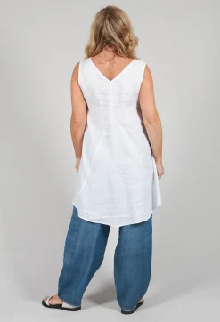 V Neck Tunic in White