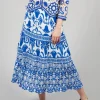 Valencia Skirt in Blue Print