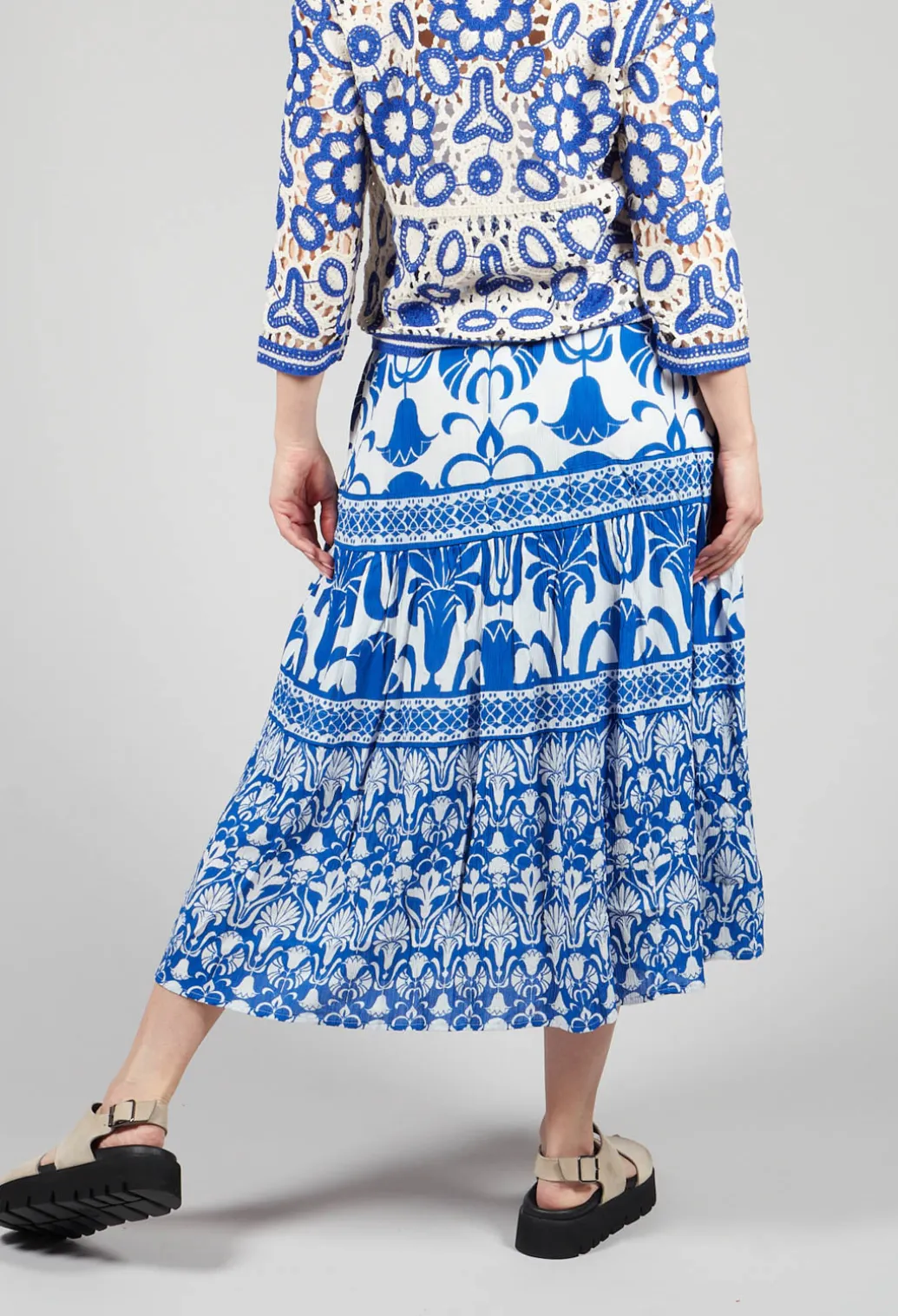 Valencia Skirt in Blue Print