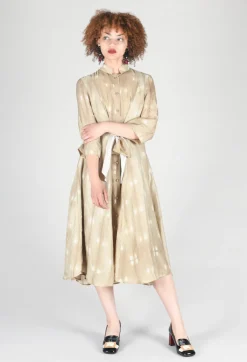 Vanilla Mao Chemisier in Beige and Cream