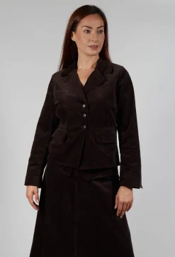 Velvet Blazer in Chocolate