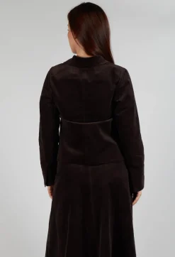 Velvet Blazer in Chocolate