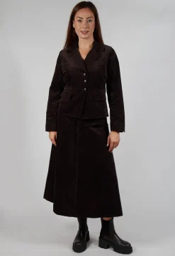 Velvet Blazer in Chocolate
