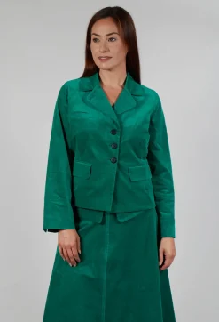 Velvet Blazer in Green