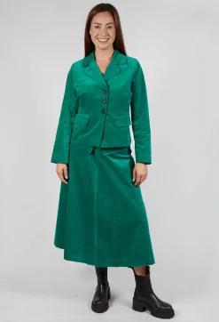 Velvet Blazer in Green