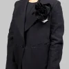 Velvet Brooch in Black
