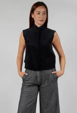 Velvet Gillet in Black