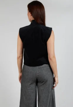 Velvet Gillet in Black