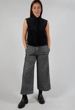 Velvet Gillet in Black