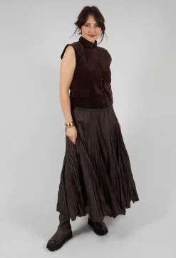 Velvet Gillet in Chocolate