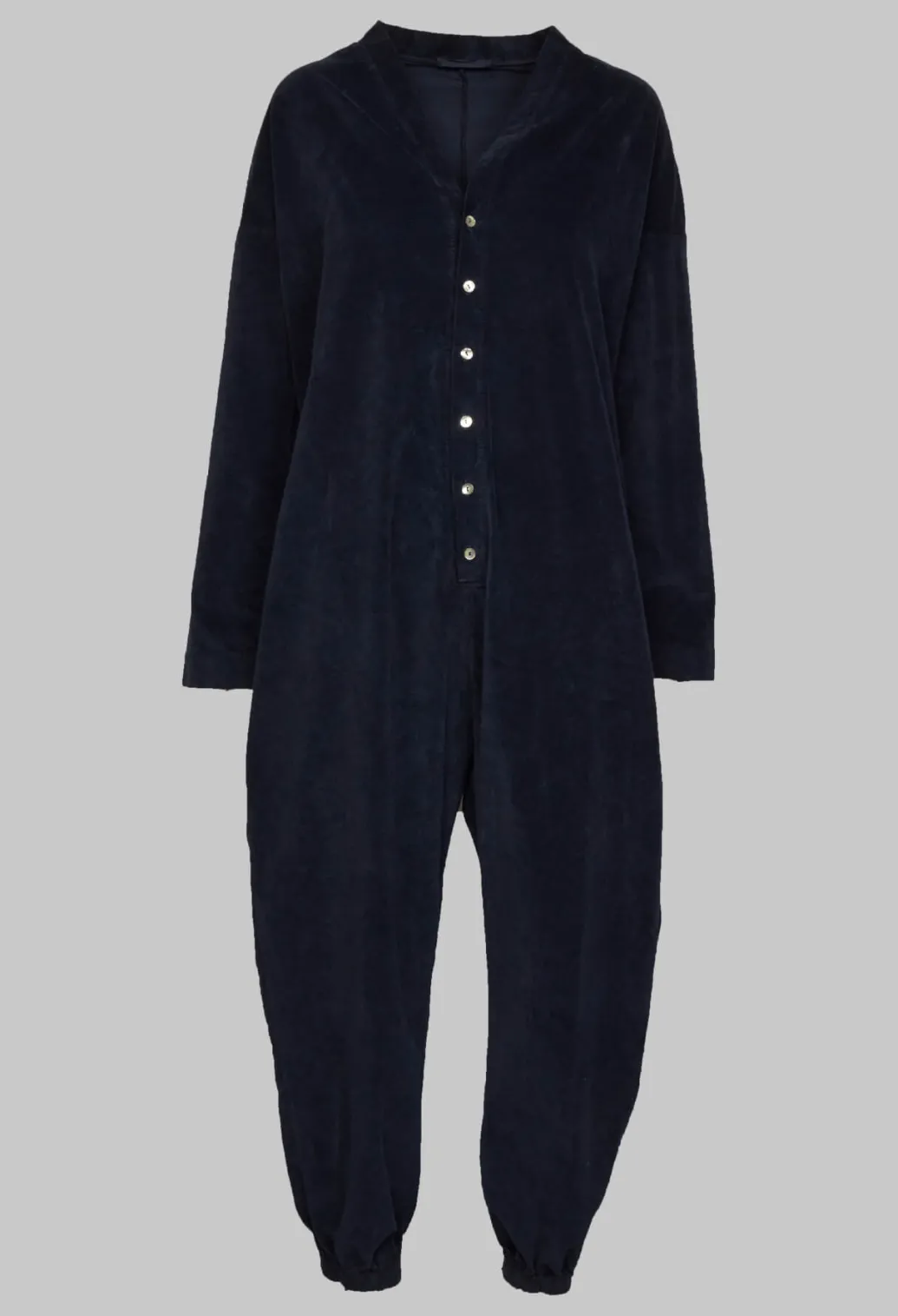 Velvet Jumpsuit in Navy