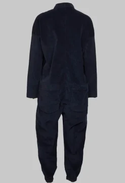 Velvet Jumpsuit in Navy