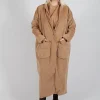 Velvet Long Coat in Sugar