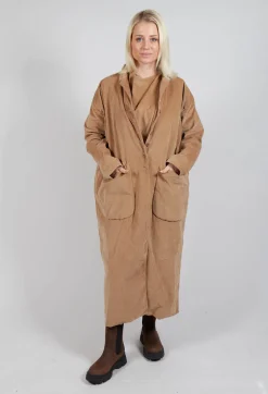 Velvet Long Coat in Sugar