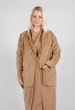 Velvet Long Coat in Sugar