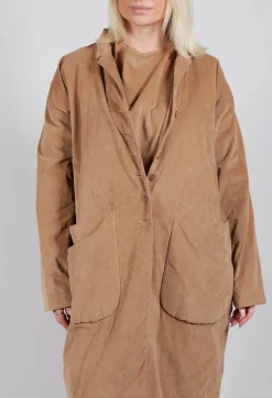Velvet Long Coat in Sugar