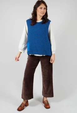 Velvet Pocket Detail Trousers in Marron